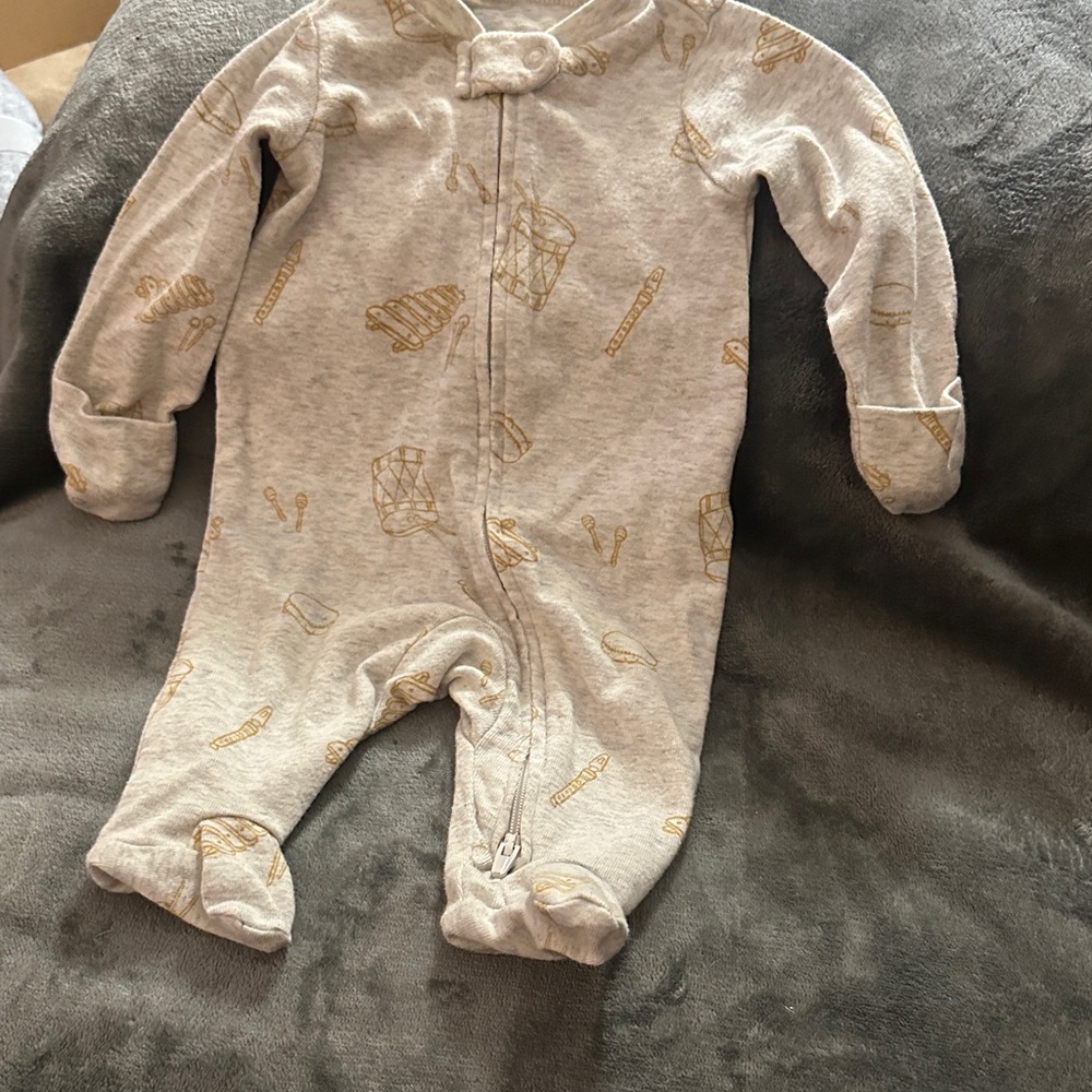 Carter's Gray One Piece with Gold Accents